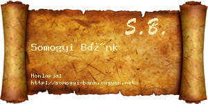 Somogyi Bánk névjegykártya